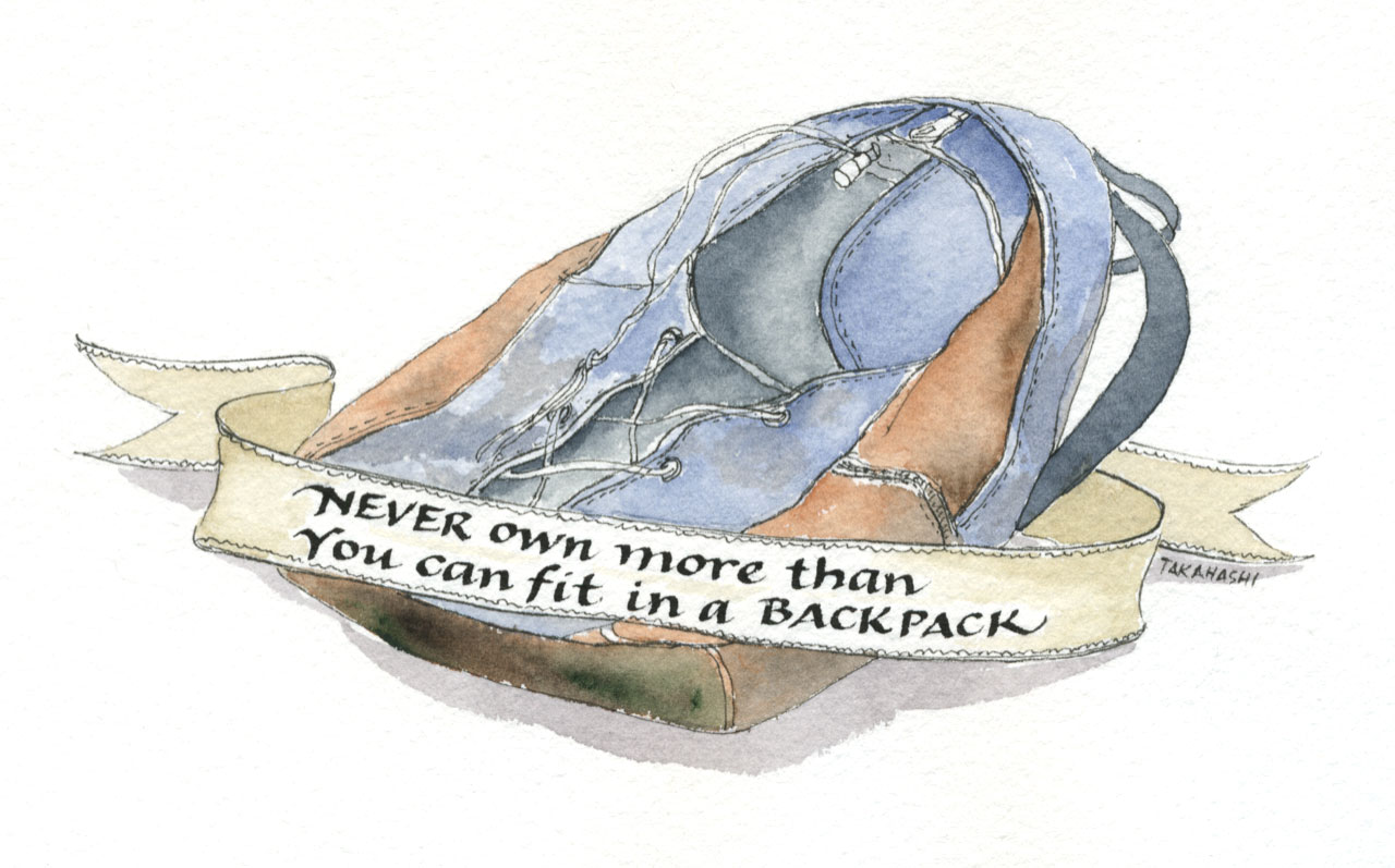Backpack Sketchbook Janet Takahashi