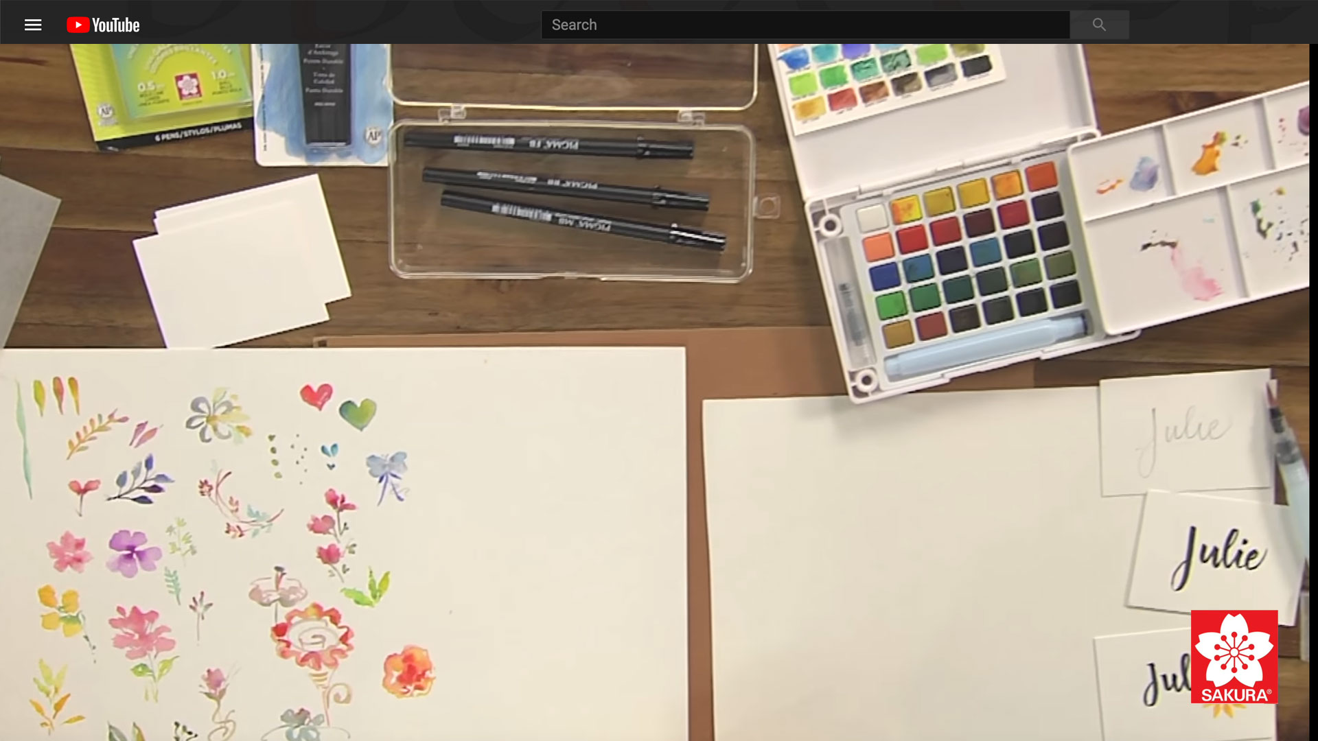 Create Gorgeous Watercolor Flowers and Brush Lettering Placecards